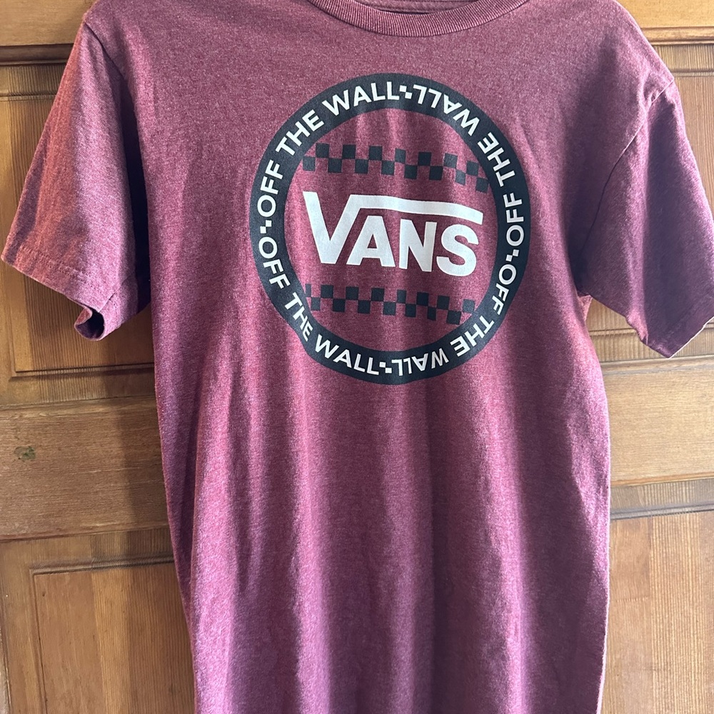 Vans Maroon Logo Tee